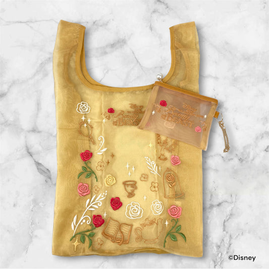 ポーチ付きエコバッグ アイコニックローズ 美女と野獣