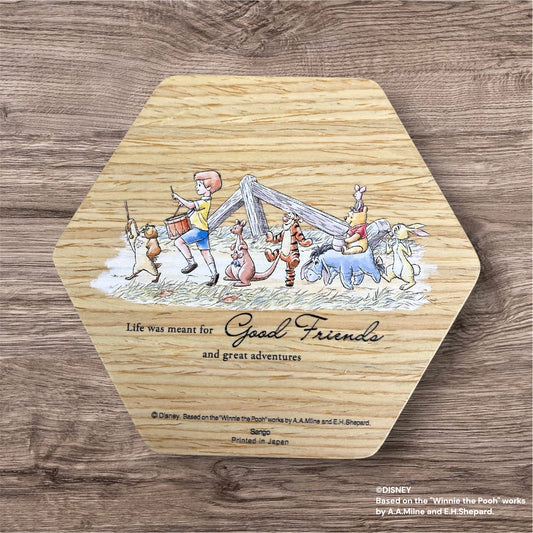 木製コースター Good friends くまのプーさん