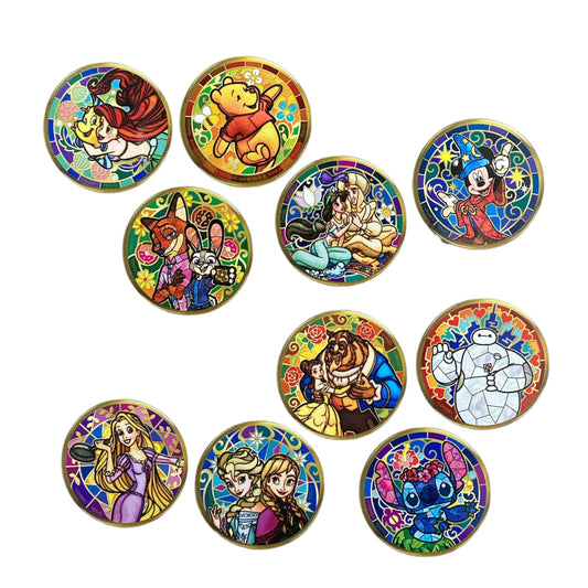 【単品】金バッジ ディズニーキャラクター マルチ4