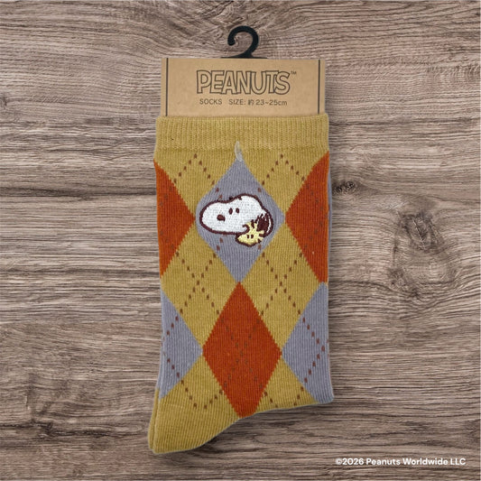 刺繍クルーソックス ピーナッツ フタリ