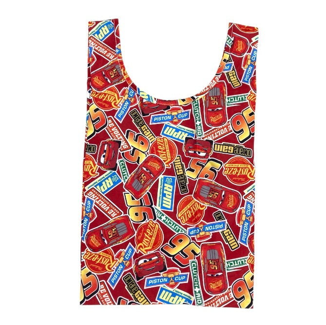 ポーチ付きエコバッグ　スポンサーロゴステッカー　カーズ