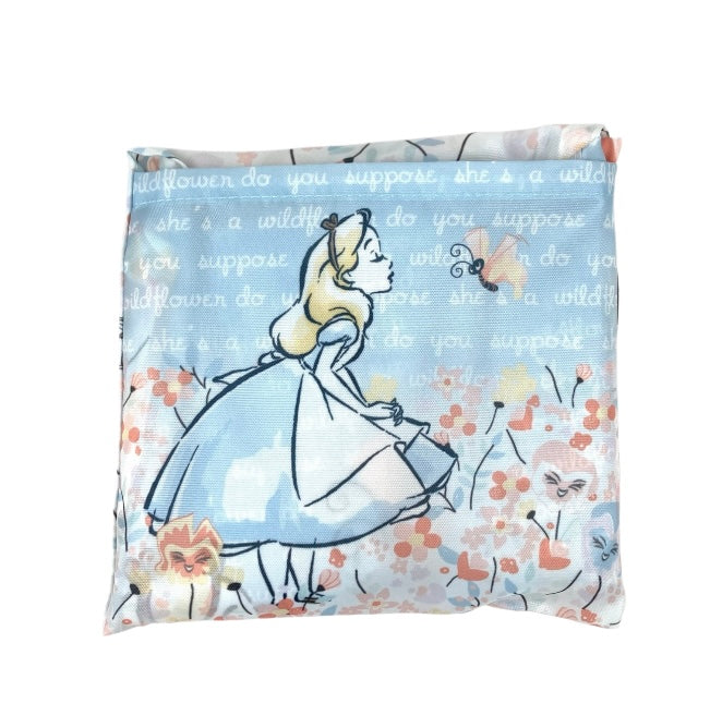 折りたたみエコバッグ　ふしぎの国のアリス　フラワーガーデン