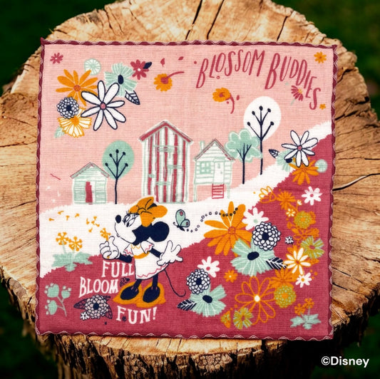 ガーゼタオル　花の散歩みち　ミニーマウス