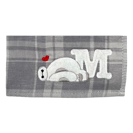 タオルハンカチ　イニシャルチェック　ベイマックス（M）