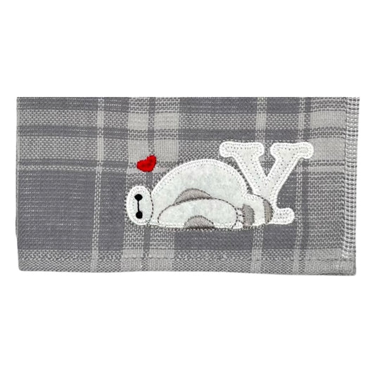 タオルハンカチ　イニシャルチェック　ベイマックス（Y）