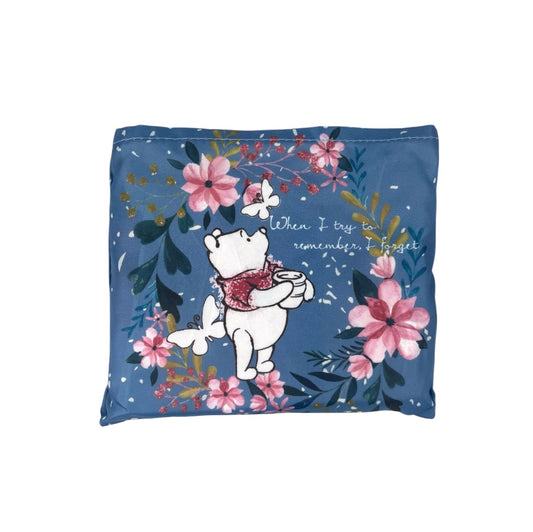 折りたたみエコバッグ　お花　くまのプーさん