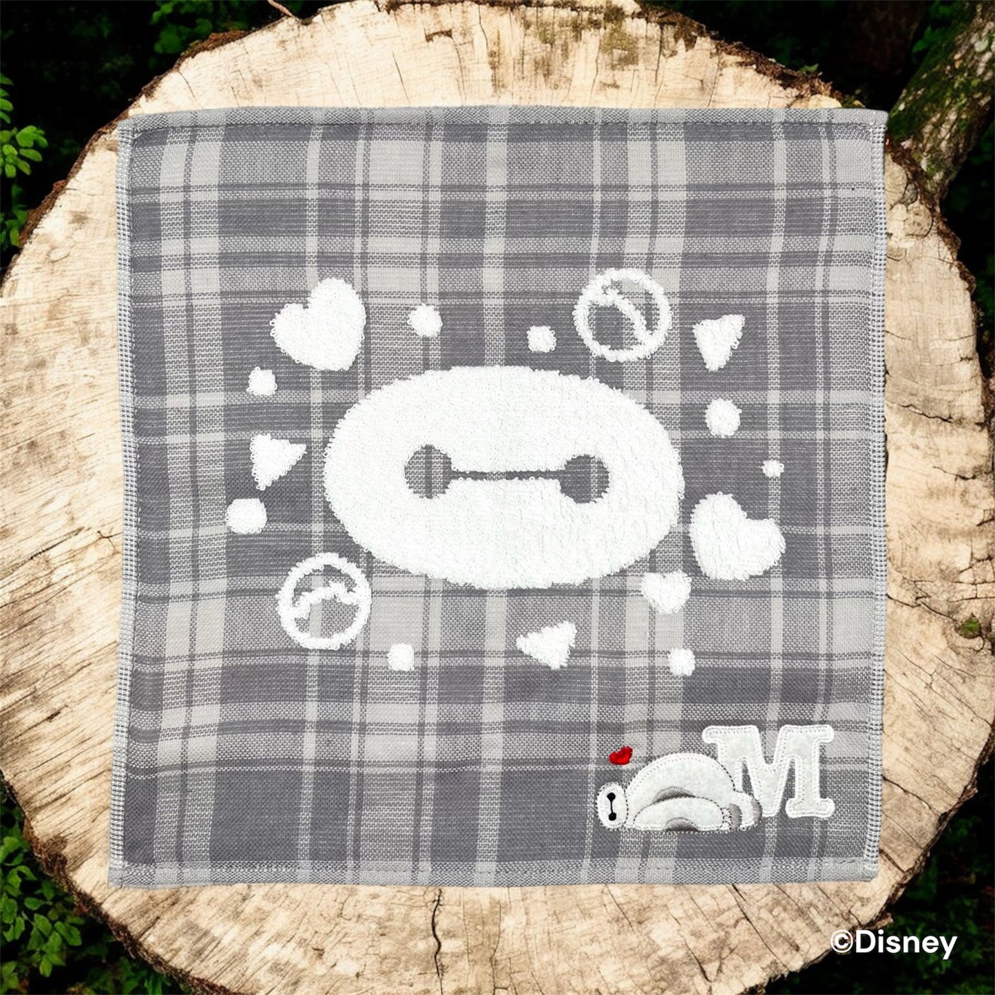 タオルハンカチ　イニシャルチェック　ベイマックス（M）