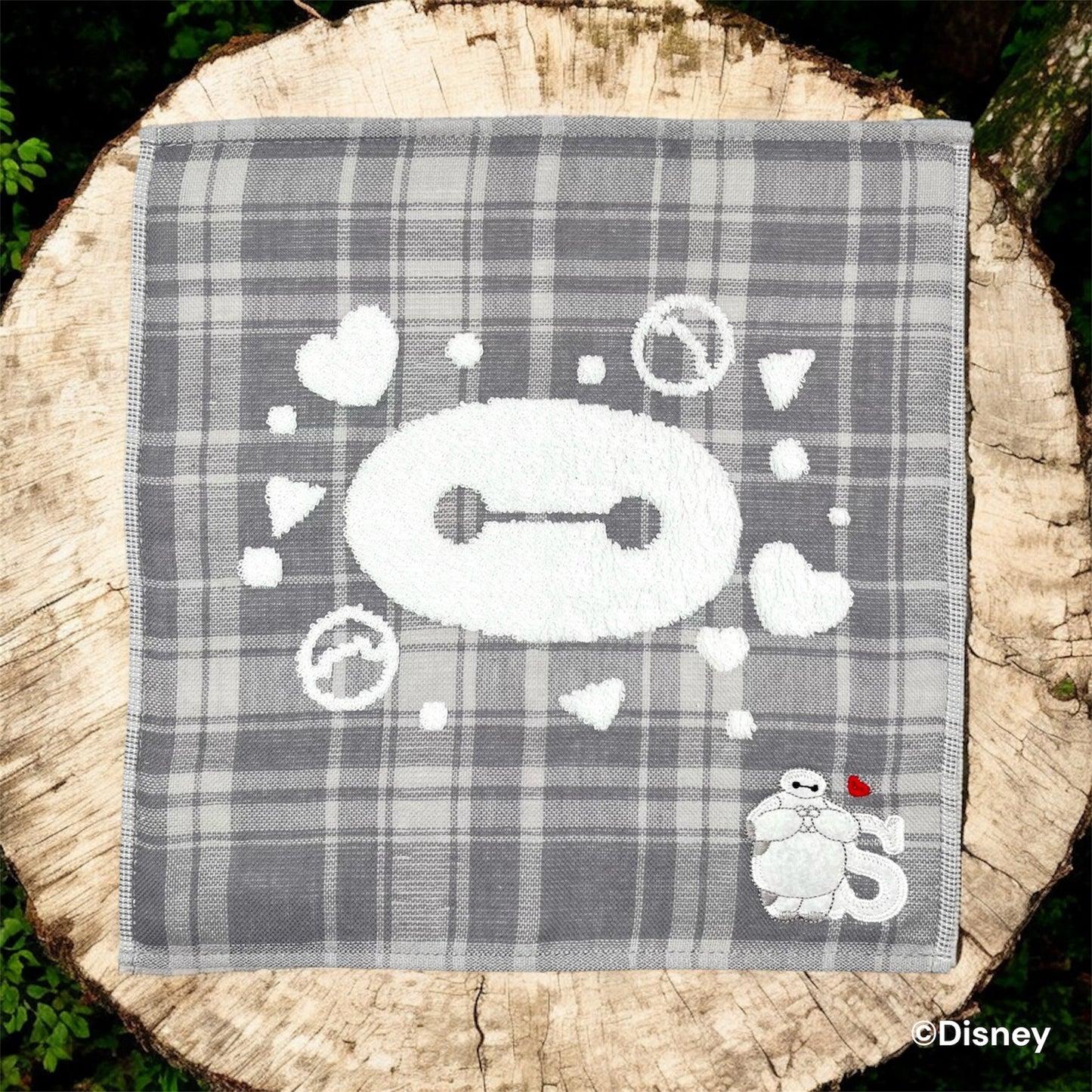 タオルハンカチ　イニシャルチェック　ベイマックス（S）