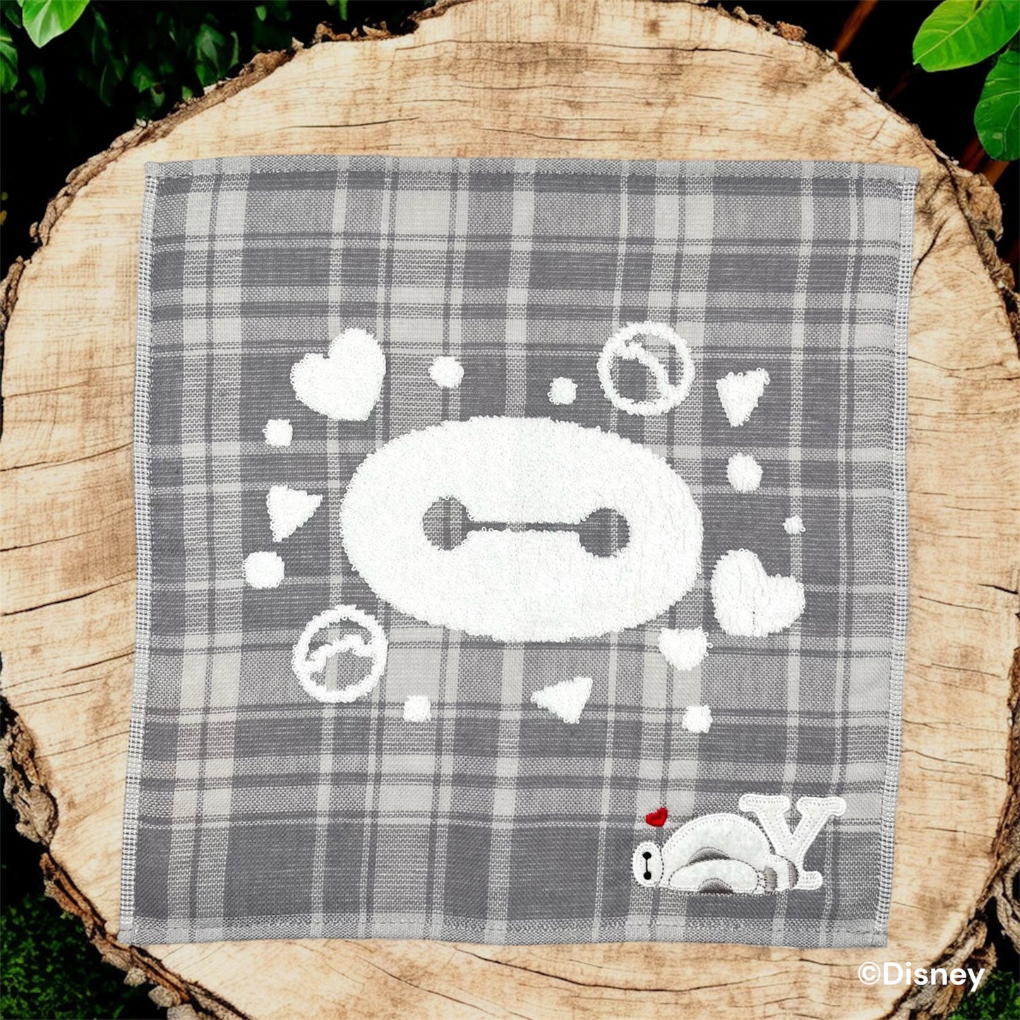 タオルハンカチ　イニシャルチェック　ベイマックス（Y）