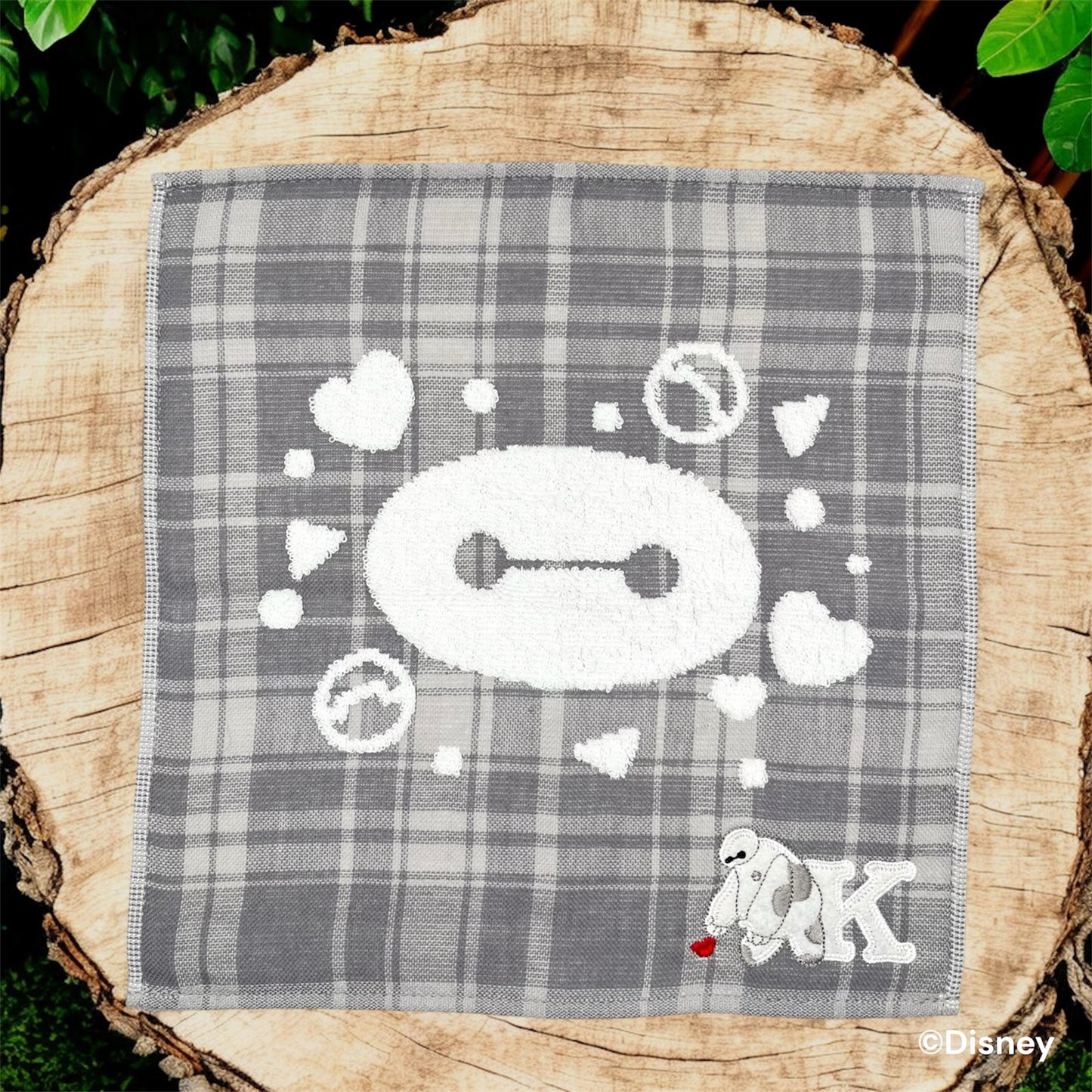 タオルハンカチ　イニシャルチェック　ベイマックス（K）