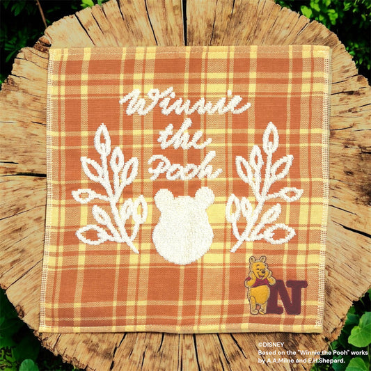 タオルハンカチ　イニシャルチェック　プー（N）