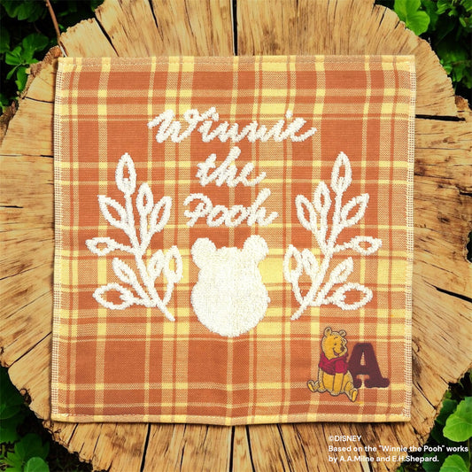 タオルハンカチ　イニシャルチェック　プー（A）