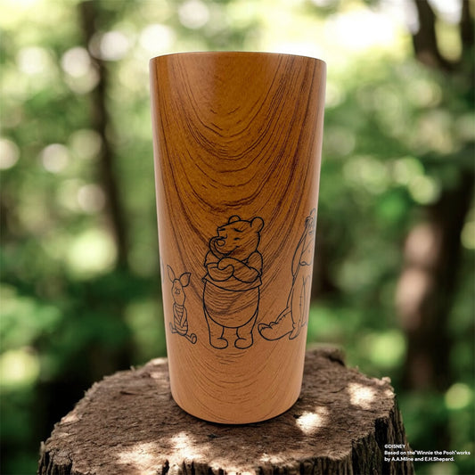 木目真空タンブラー　くまのプーさん