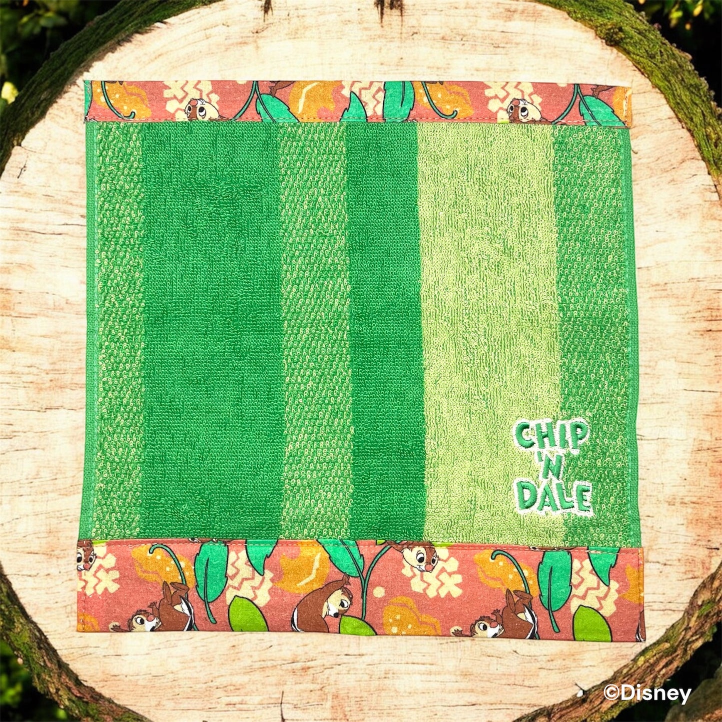 ミニタオル　ナッツリーフカラー　チップ＆デール