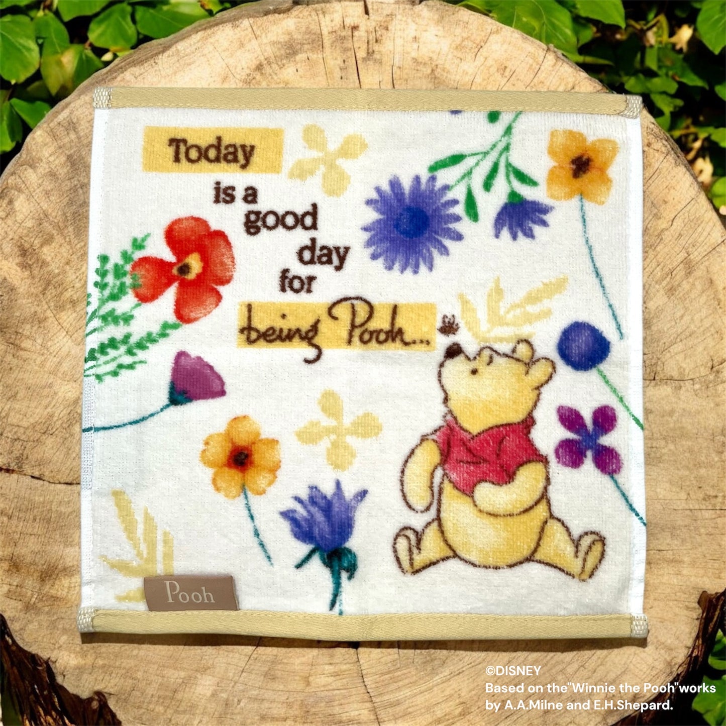ミニタオル　ハピネスフラワーデイ　くまのプーさん