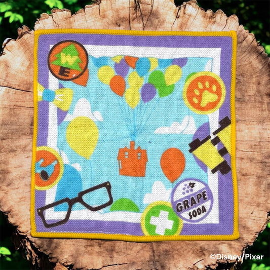 豆タオル　メニーバルーン　カールじいさんの空飛ぶ家