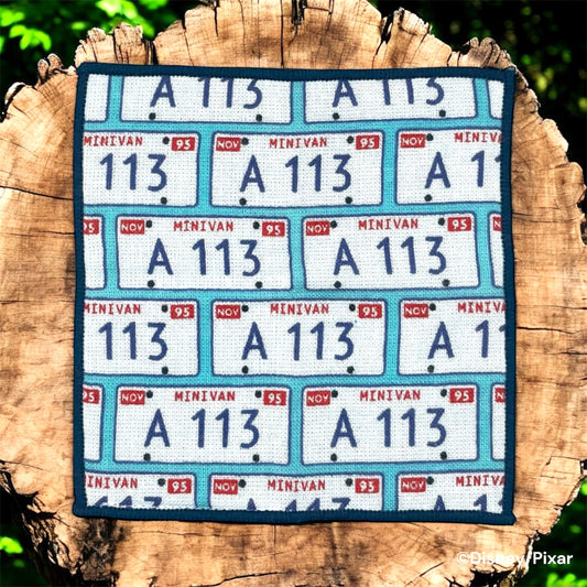 豆タオル　ナンバープレート　ピクサー