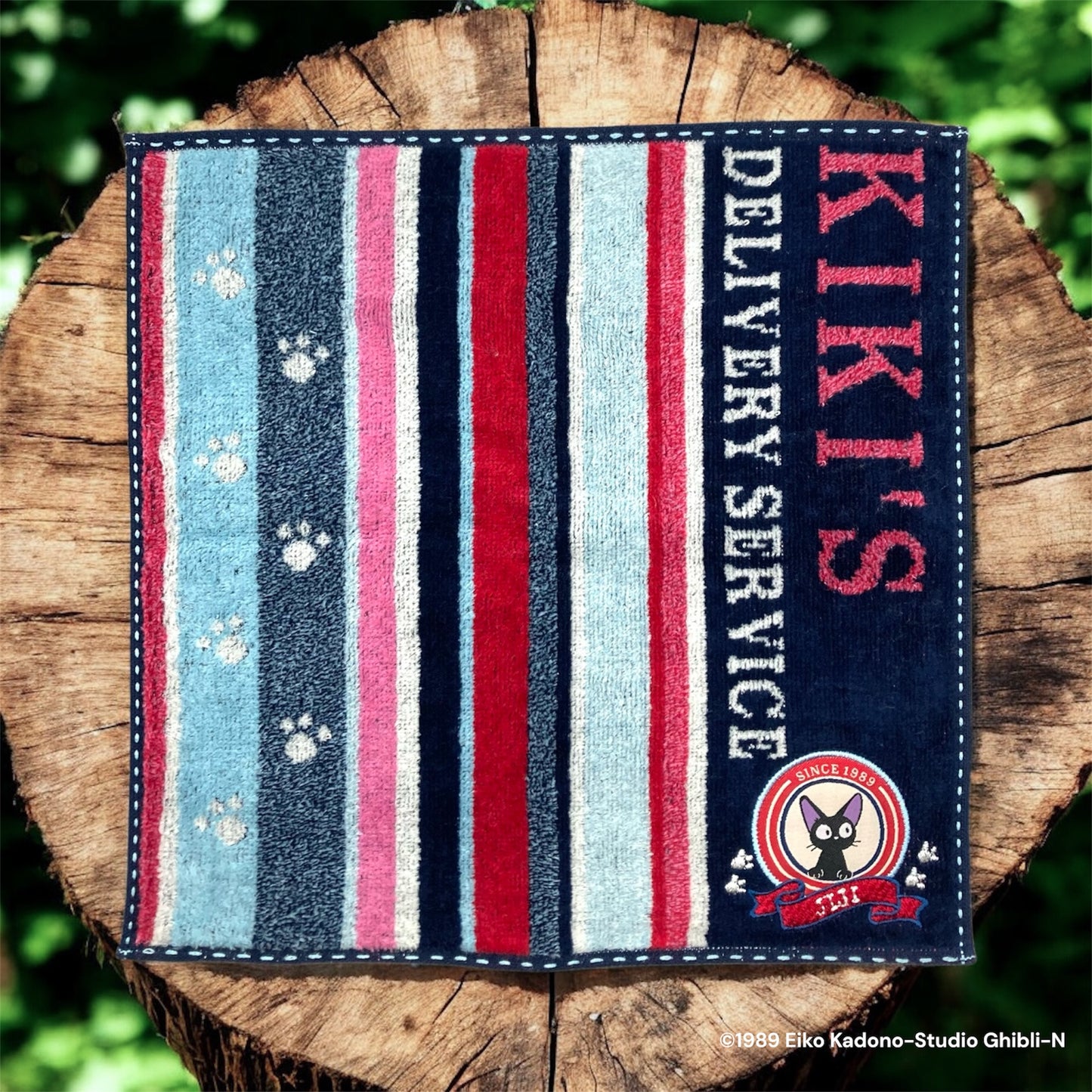 ミニタオル　ストライプジジ　魔女の宅急便