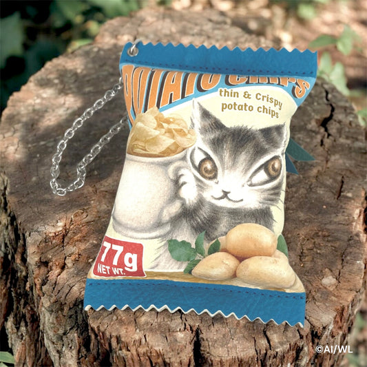 ポテチ小銭入れ　青　わちふぃーるど