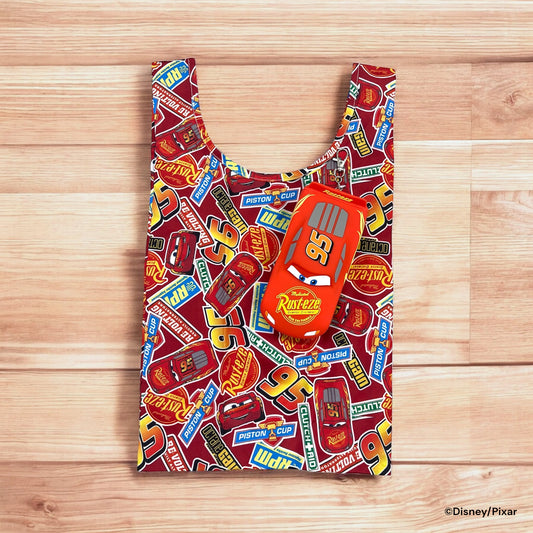 ポーチ付きエコバッグ　スポンサーロゴステッカー　カーズ