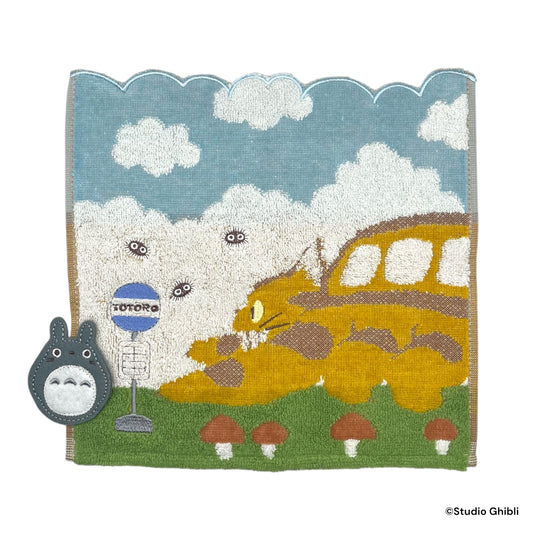 ミニタオル　ネコバスとトトロ　となりのトトロ