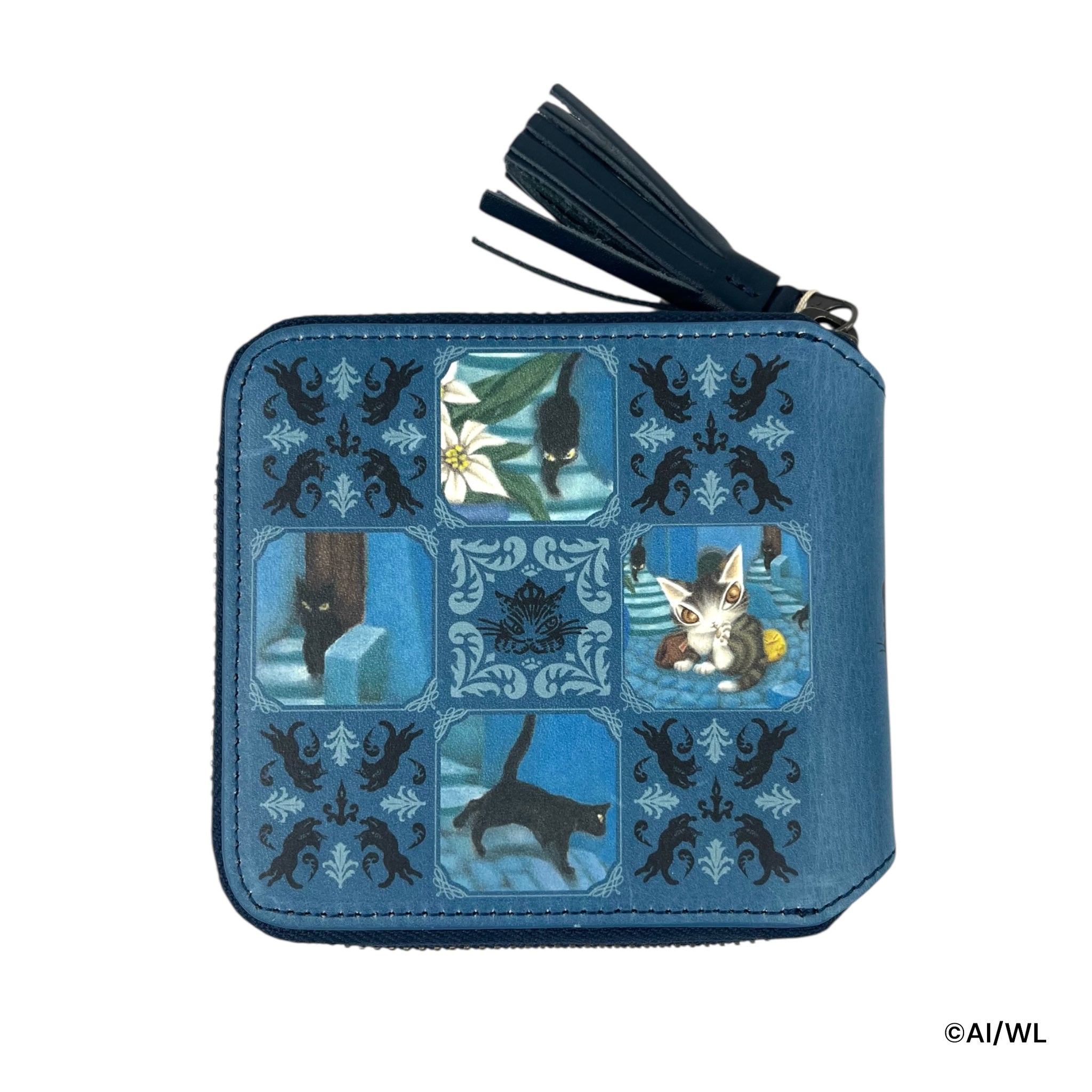 アウトレット＞ ラウンド2つ折り財布 青い街 わちふぃーるど