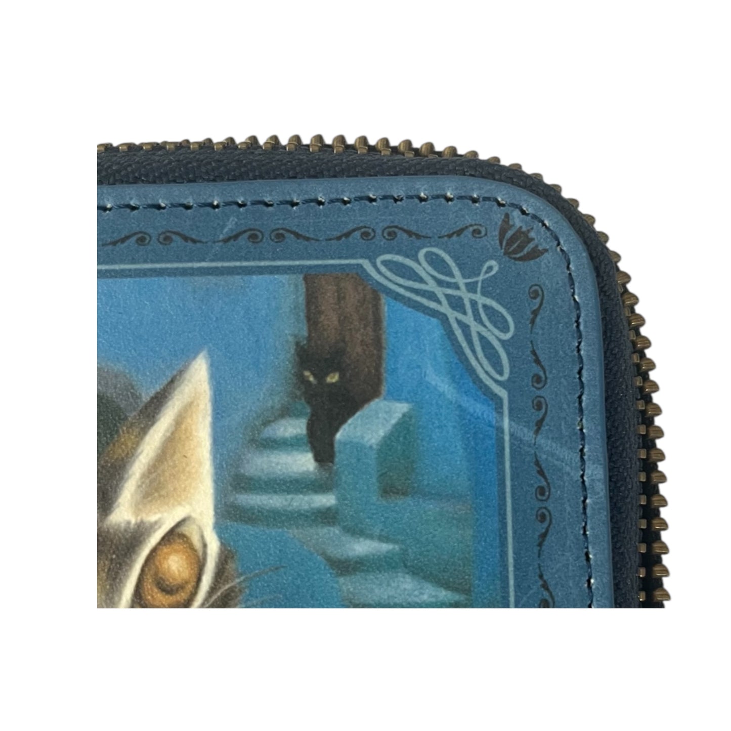 ＜アウトレット＞　ラウンド２つ折り財布　青い街　わちふぃーるど