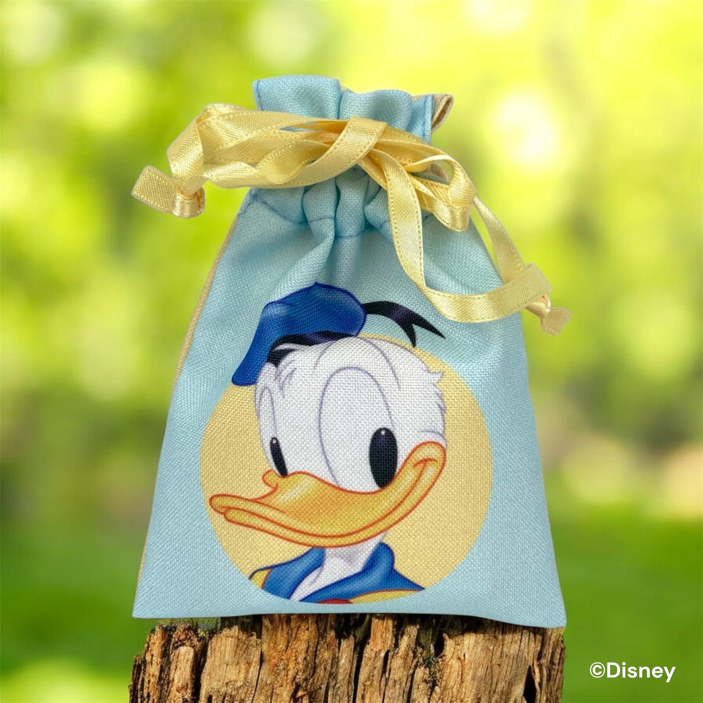 豆巾着　ブラシアート　ドナルド