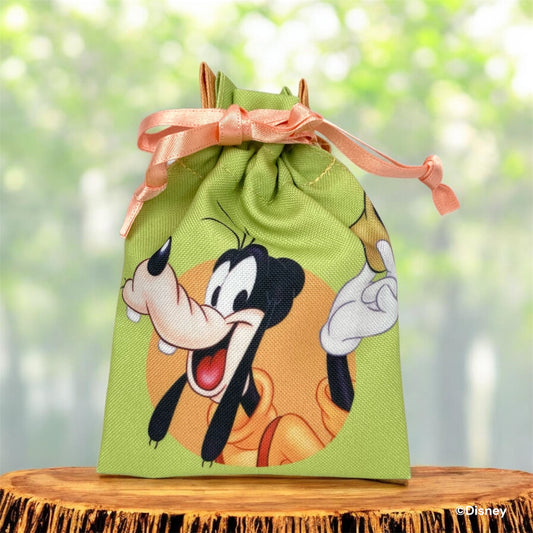 豆巾着　ブラシアート　グーフィー