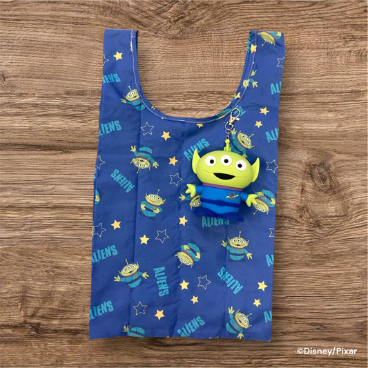 ポーチ付きエコバッグ　ソリッドグリーンスター　トイ・ストーリー　エイリアン