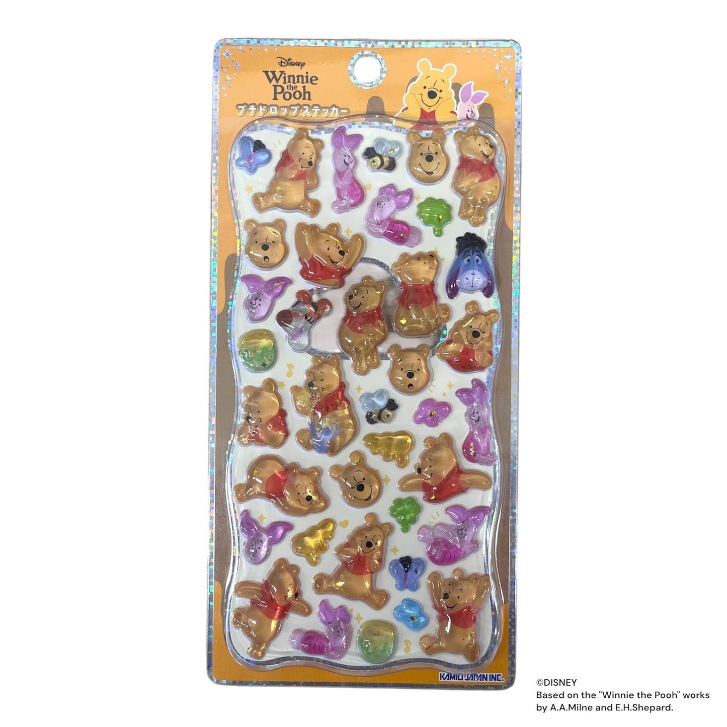 プチドロップステッカー　くまのプーさん