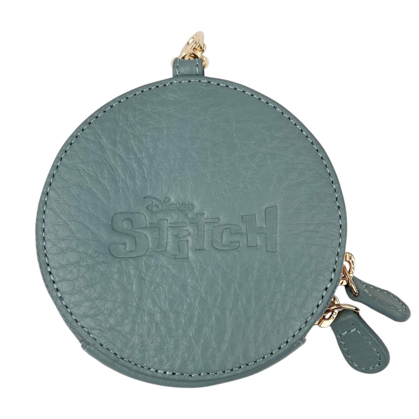 本革ラウンドポーチ　リロ＆スティッチ　オスマシ