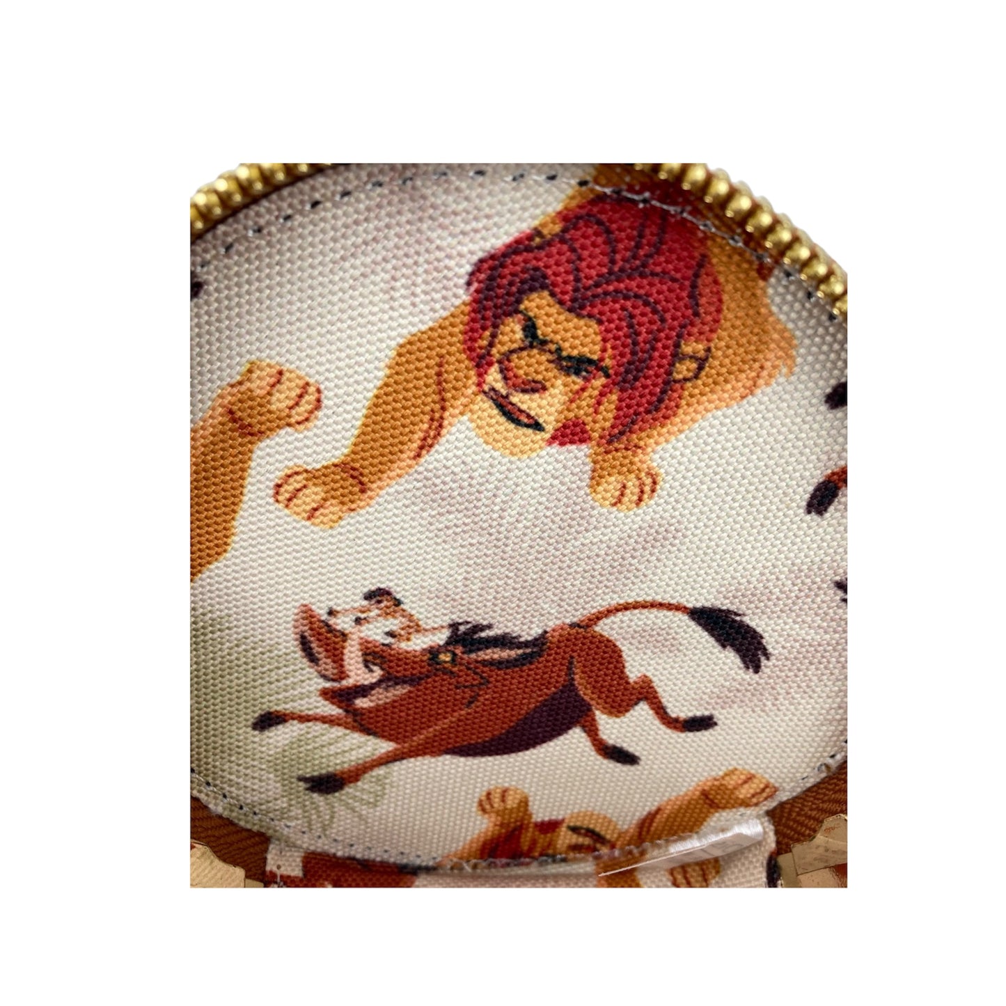 本革ラウンドポーチ　ライオン・キング　シンバ