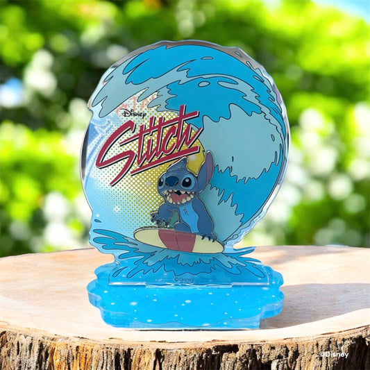 飾れるピンズ　リロ＆スティッチ　波乗りスティッチ