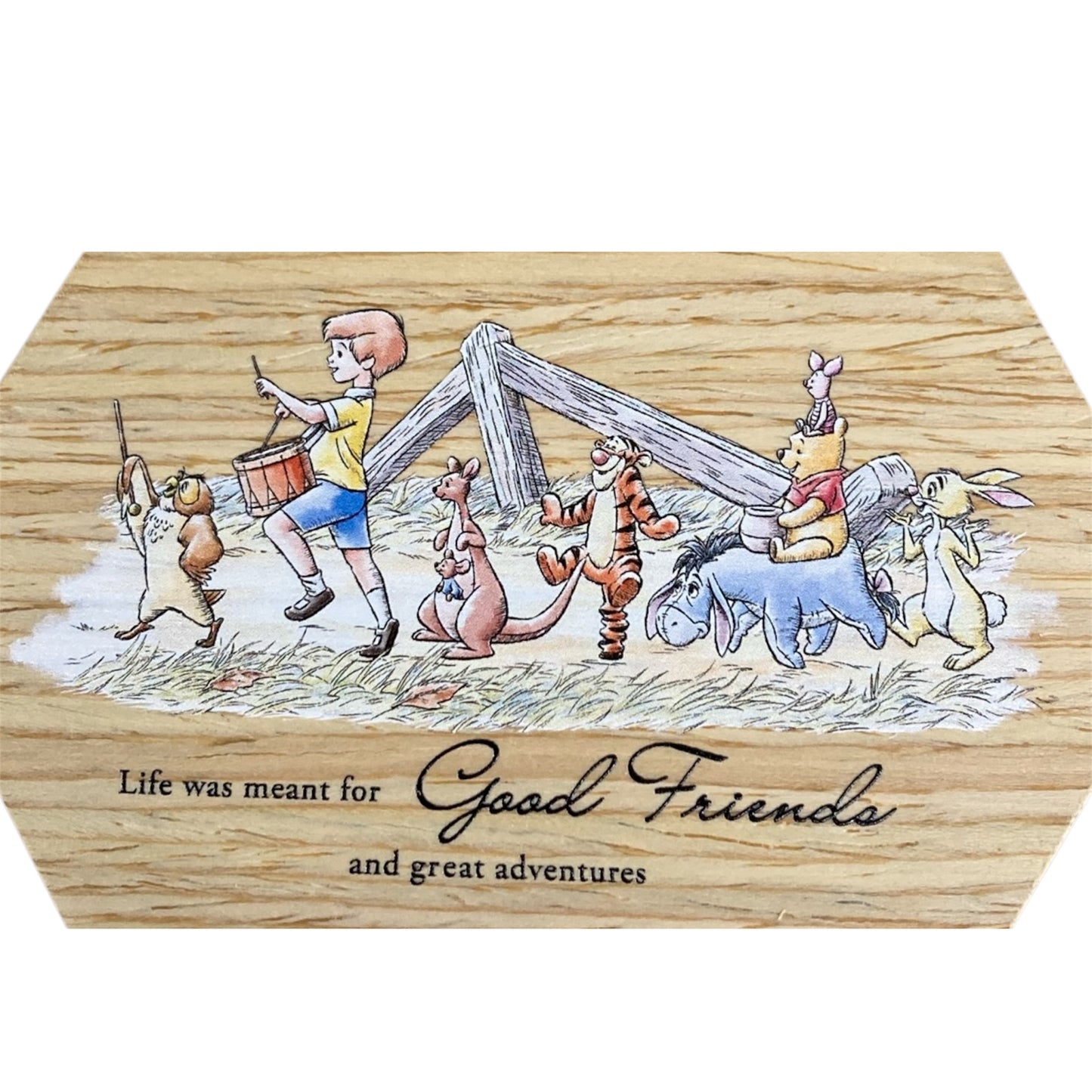 木製コースター　Good friends　くまのプーさん