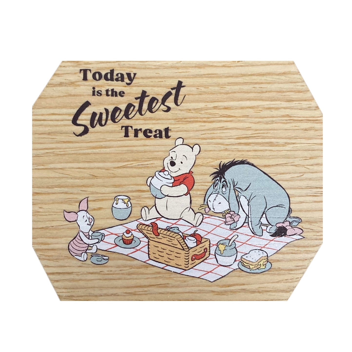 木製コースター　Sweetest　くまのプーさん