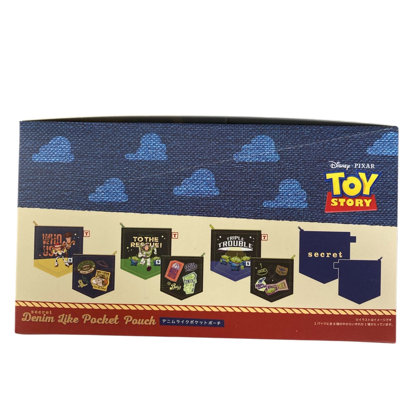 【1BOX 8個入り】シークレットデニムライクポケットポーチ　トイ・ストーリー