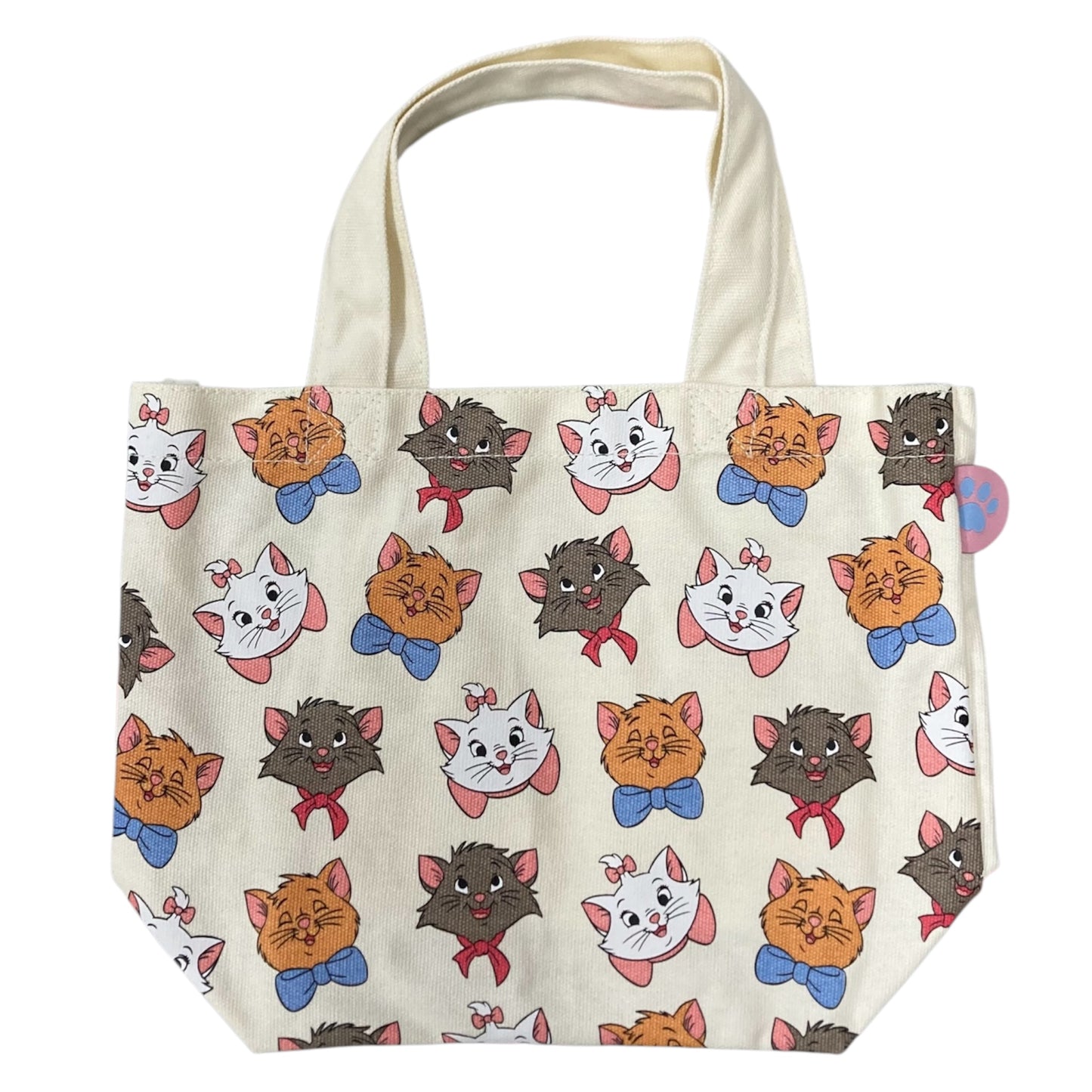 カラーマチ付きバッグ　おしゃれキャット　フェイス