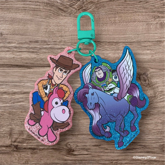 カラーアクリルキーホルダー　ウッディ＆バズ＆馬