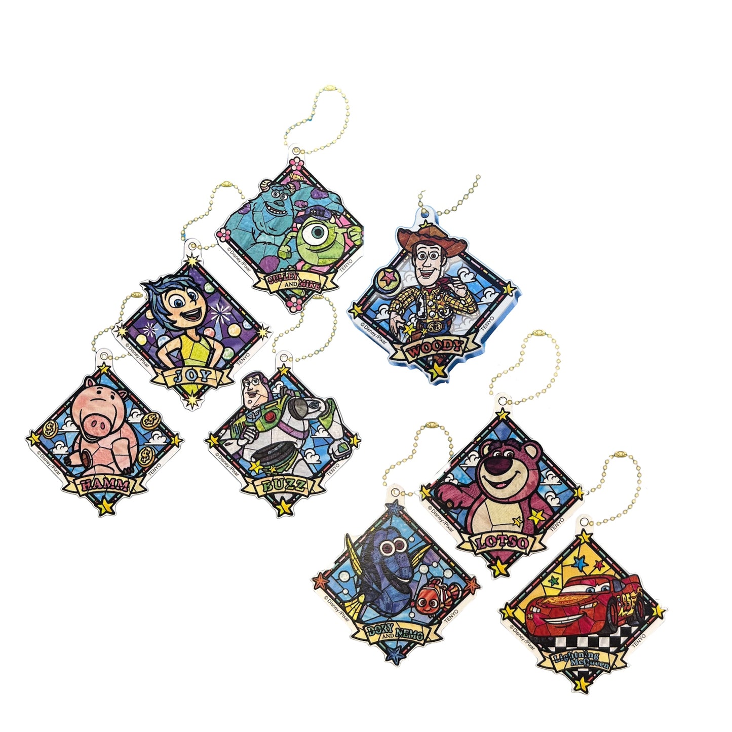 【BOX 8個入り】二層アクリルキーホルダー　ピクサー
