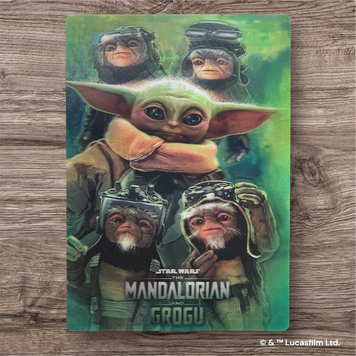 3D下敷き　マンダロリアン＆グローグー